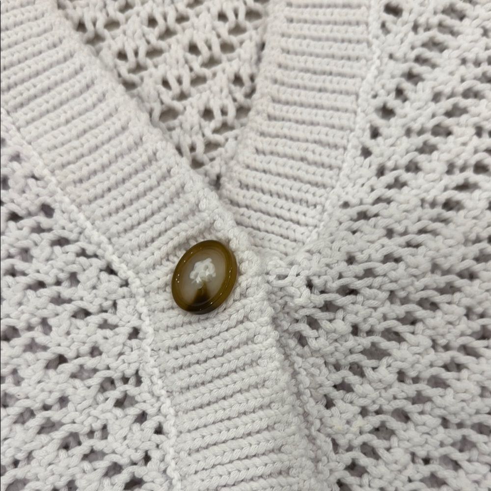 Design History White Button-Up Women's Cardigan - Picture 4 of 12